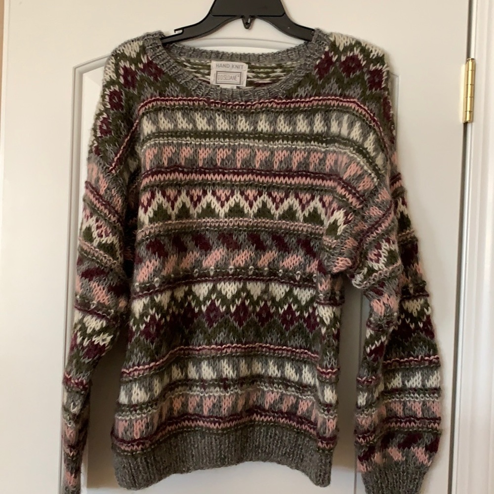 Vintage DD Sloane Hand Knit Acrylic/Wool Sweater